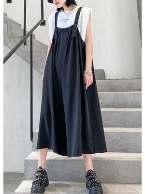 New fashion black large size loose straight tube wide leg jumpsuit female summer