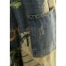 Camouflage printed denim overalls plus size women's casual cropped harem pants