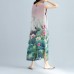 boutique pink floral cotton dresses casual sleeveless cotton maxi dress vintage side open cotton clothing