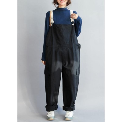 Chic Black Casual Pants Fall Fashion all-match Jumpsuit Pants